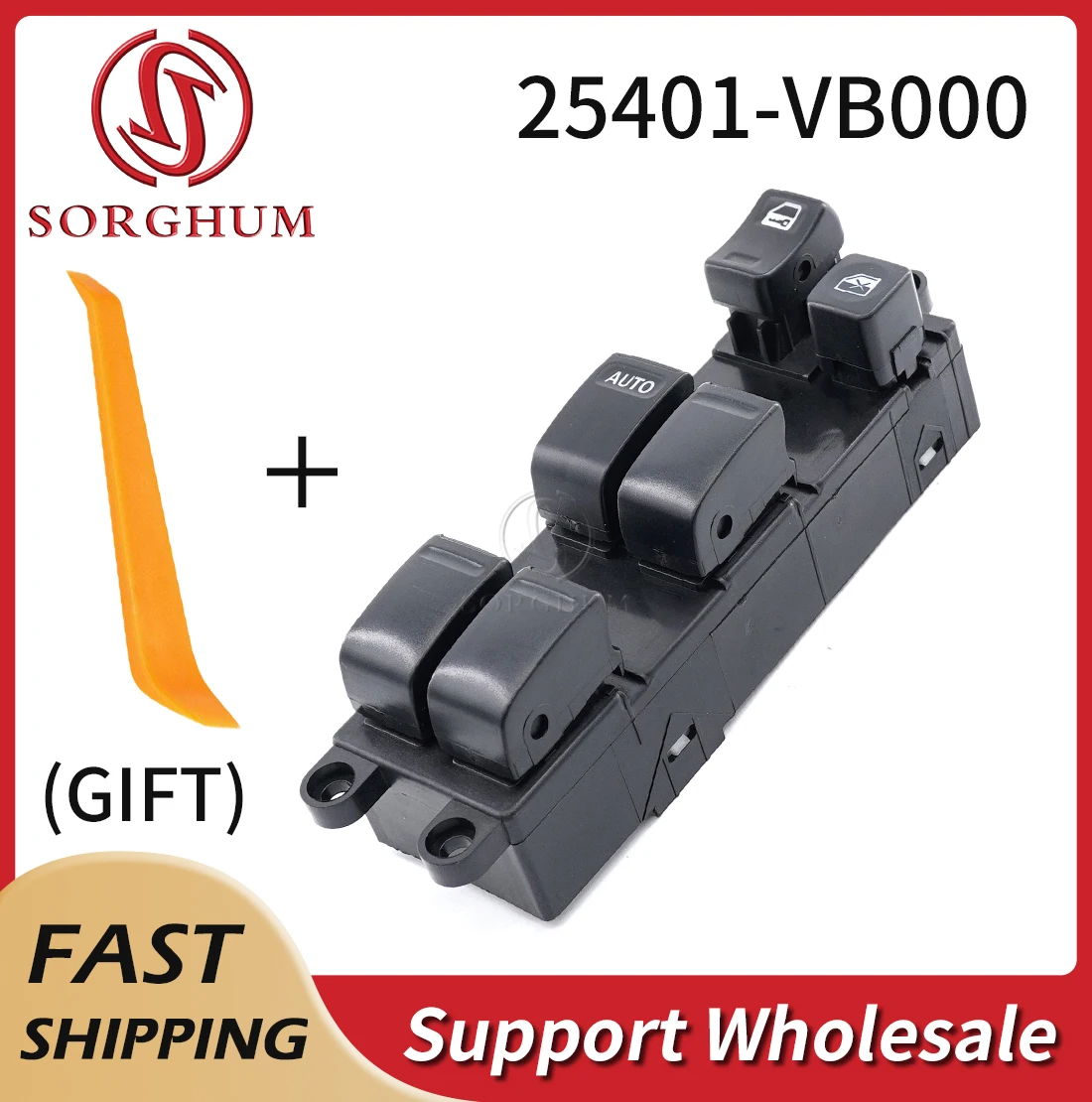 

Sorghum 25401-VB000 Car Left Power Window Main Switch Button For Nissan Navara Pickup D22/Paladin Ka24de 25401-5M000 25401-6Z500