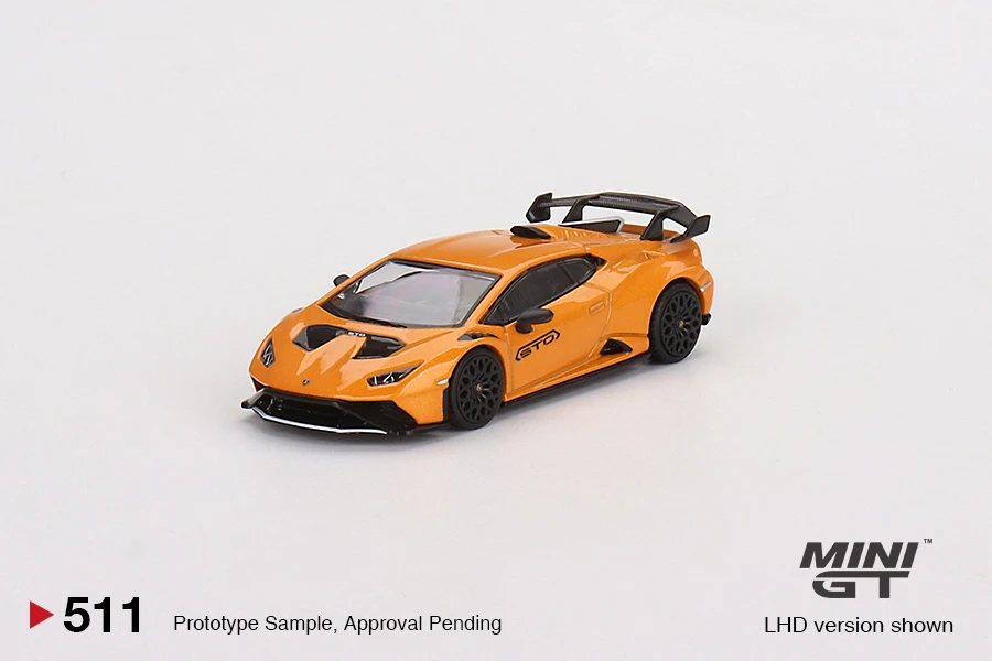 

MINI GT 1/64 Lamborghini Huracán STO Arancio Borealis Naranja MGT00511-CH Alloy Die Cast Sports Car Model Collection