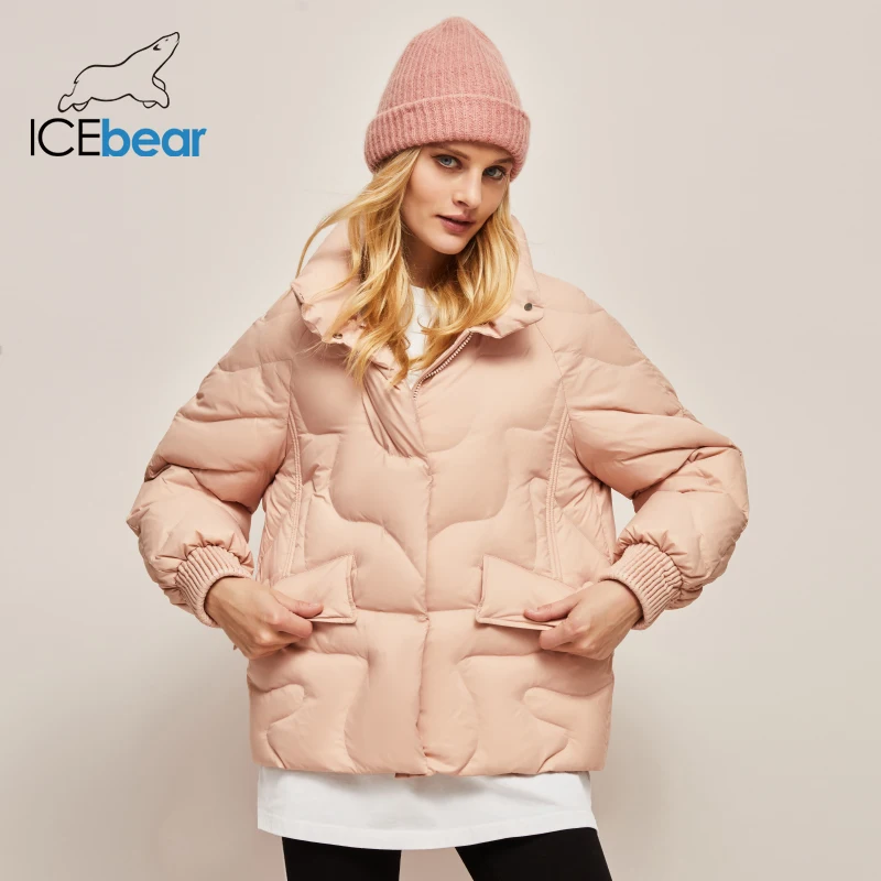 

ICEbear 2022 зима новый пуховик женская мода свободная модная парка 22052