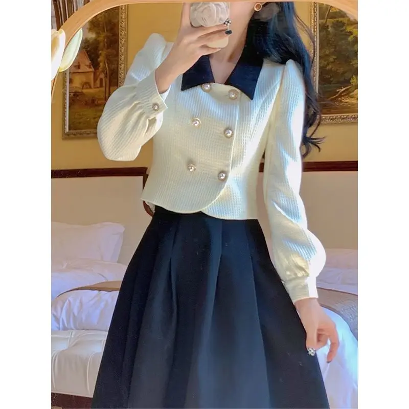 

Женский элегантный костюм UNXX с цветочным принтом, новинка 2022 года, Осенний Роскошный Блейзер + юбка-карандаш, комплект из 2 предметов