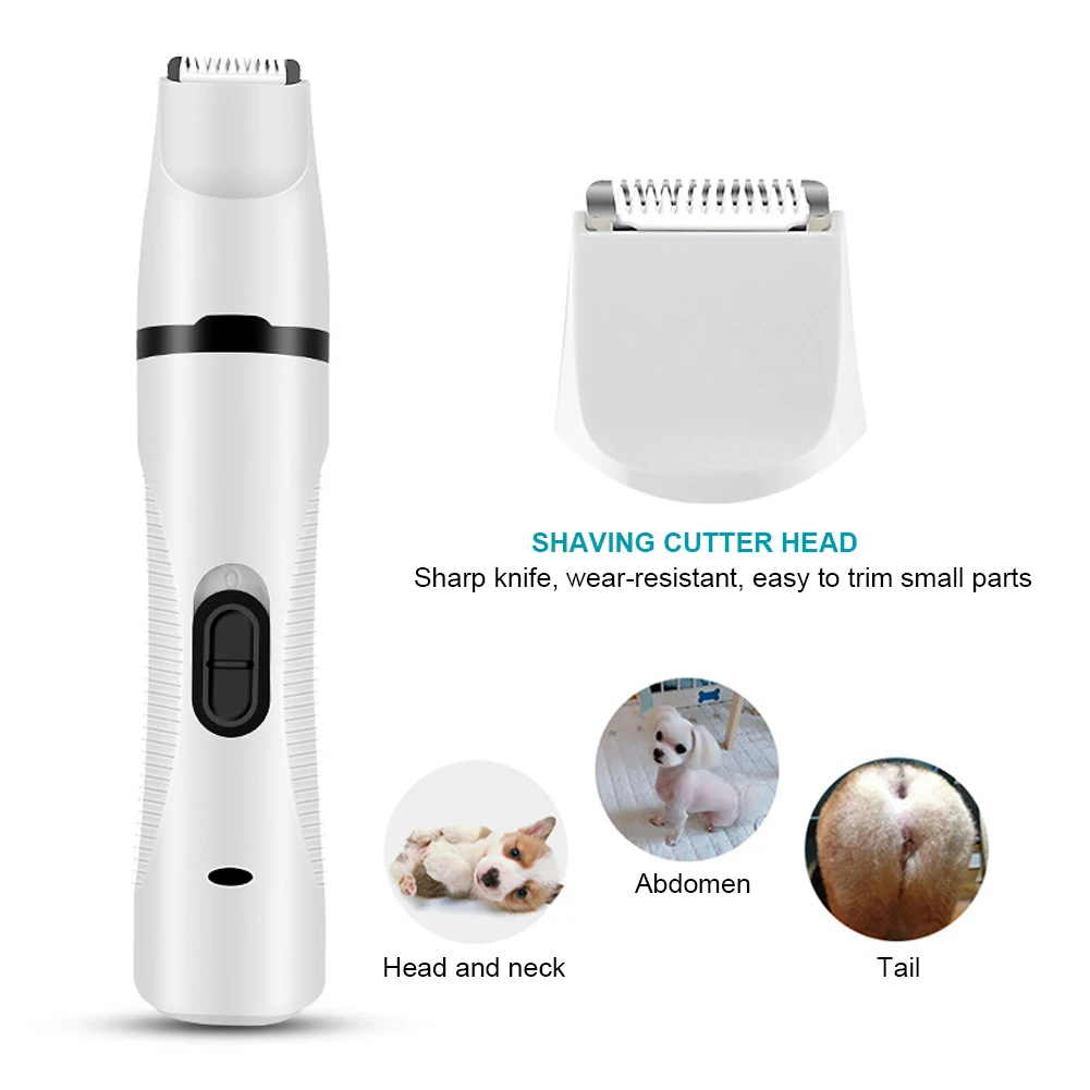 

Smoothing Grooming 3 In 1 Dog Nail Grinder Set Portable Electric Trimmer Clipper
