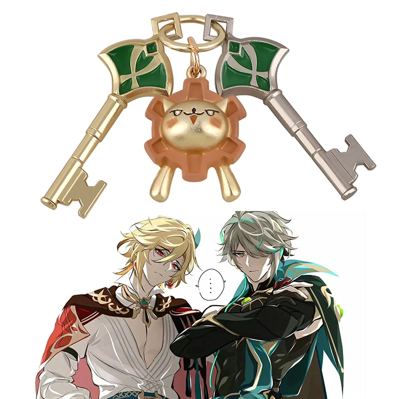 

Genshin Impact Alhaitham Kaveh Sumeru Keychains Cartoon Cute Little Lion Pendant Car Key Rings Fahion Game Jewerly Fans Gifts