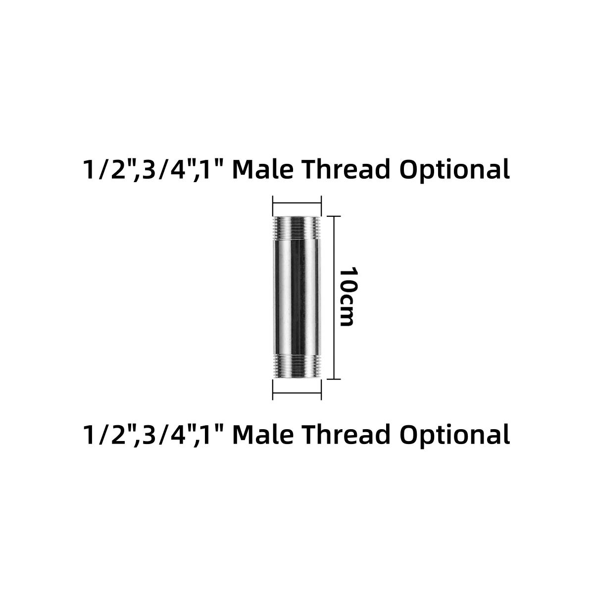 

Удлинительная трубка из нержавейки Adhere To Fly 1/2"3/4"1", 8~30 см