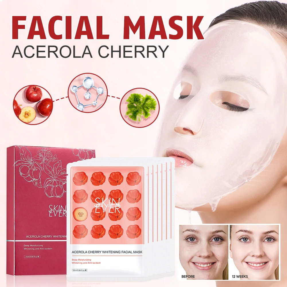 

Маска для лица Acerola вишневая отбеливающая, увлажняющая, отбеливающая