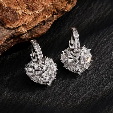 ZAKOL Hollow Love модные изысканные серьги-кольца с цирконием для женщин, медные серьги с микроинкрустацией, темпераментные универсальные повседневные вечерние украшения