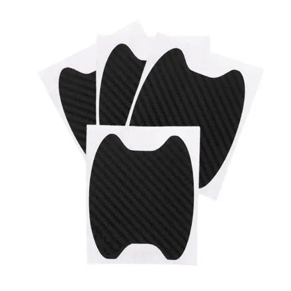 

3x4 шт. защитная пленка из углеродного волокна с защитой от царапин для дверных ручек автомобиля, Черная