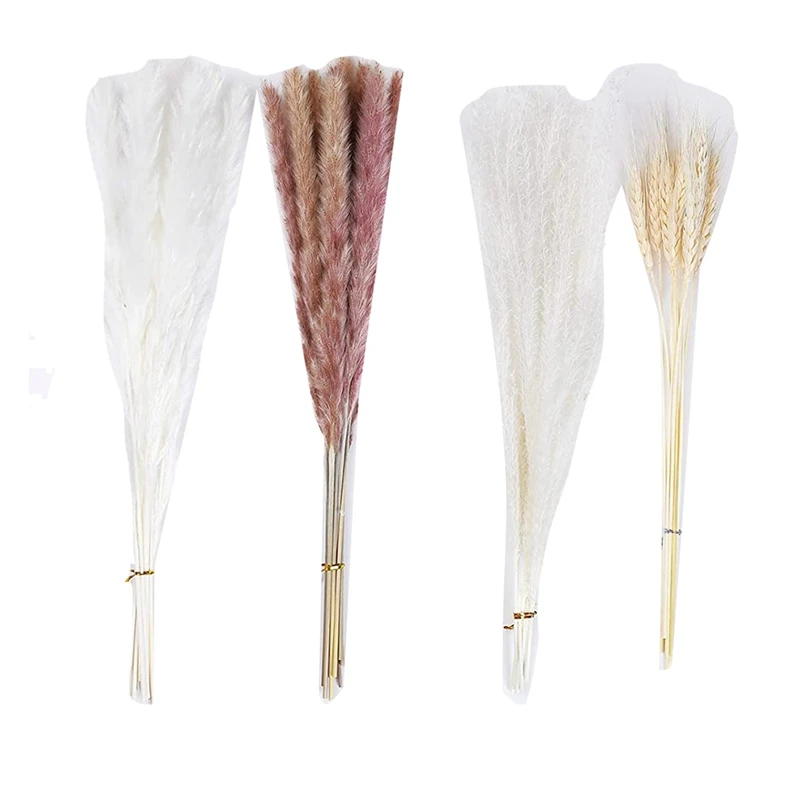 

35Pcs Long-Lasting, Maintenance Free Photography Props Pampas Grass Pampas Grass Boho Decor Natural Fluffy Dried Pampas Grass