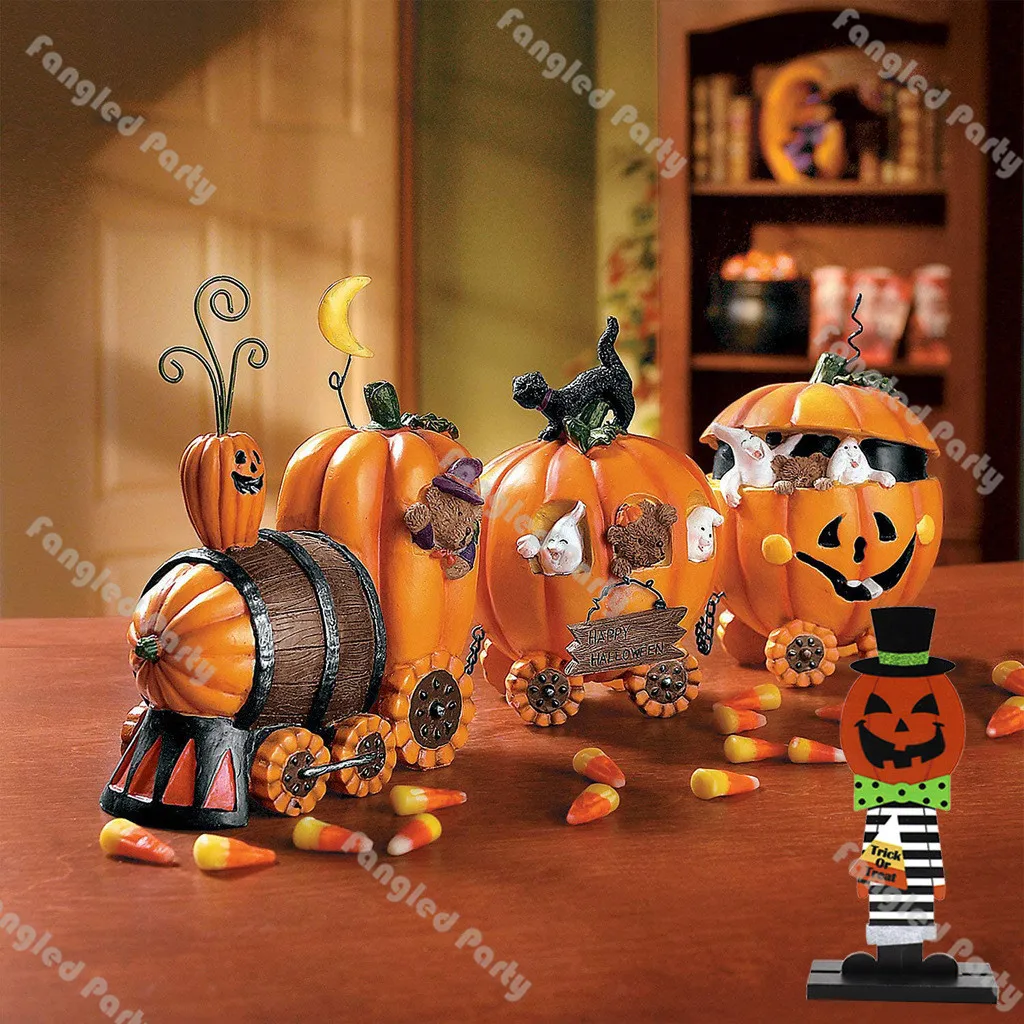 

Halloween Desktop Ornaments, Wooden Pumpkin Ornaments, BOO Wooden Ornaments, Wooden Carvings, Wall Decor, Table Top Decorations