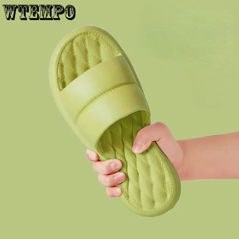 

WTEMPO Home Slipper Women Thick Soled EVA Soft Indoor Ladies Flats Shoes Summer Beach Couple Outdoor Slippers Anti-slip Slides