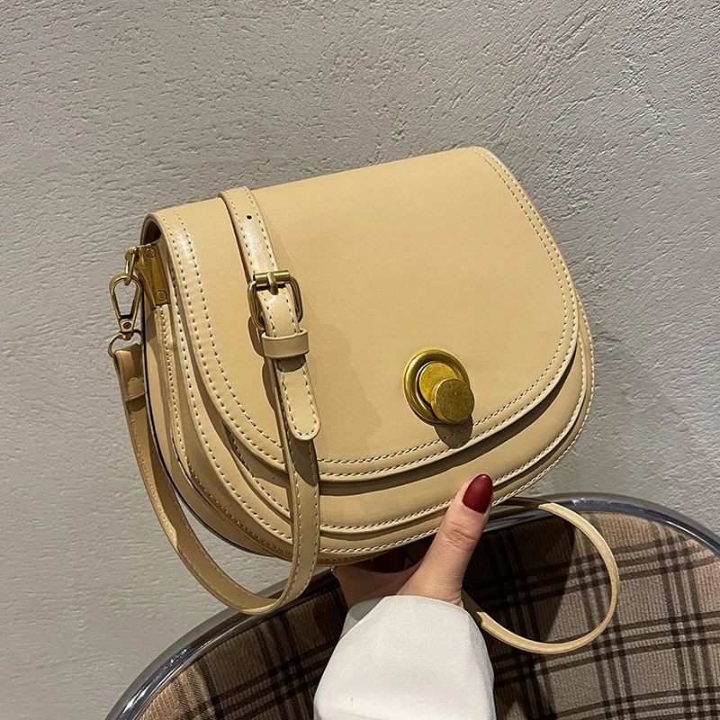 

Vintage Style Women Bag 2022 Spring New Niche Design High-quality Texture Fashion Shoulder Bag Messenger Bag Classic Saddle Bag