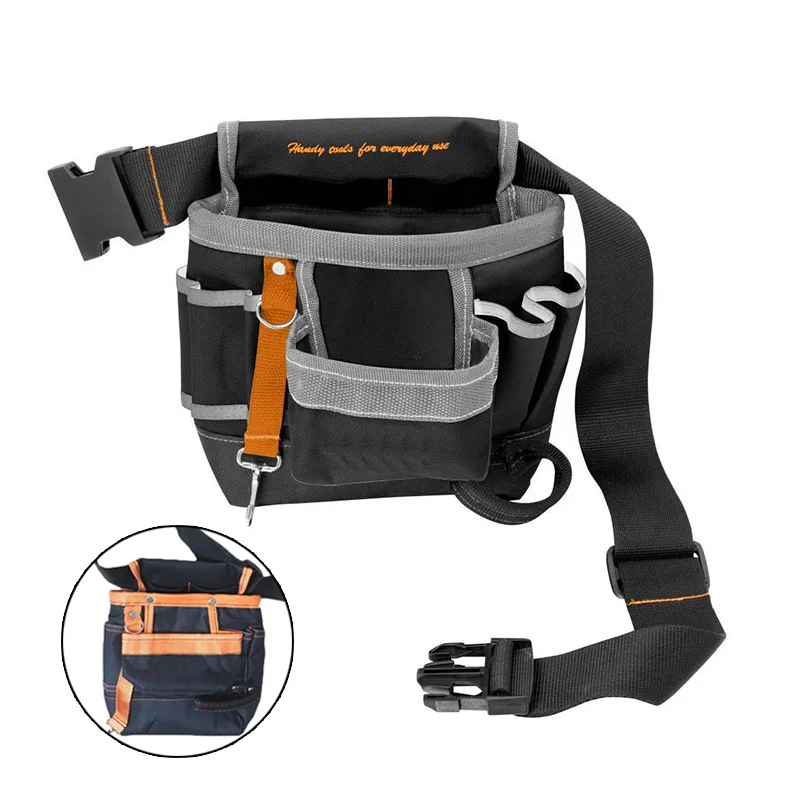 

Storage Cloth Tool Bag Pouch 7 Buckle Tools Handware Oxford Waist Tool Pouch Bag Electrician Belt With Strong Pocket