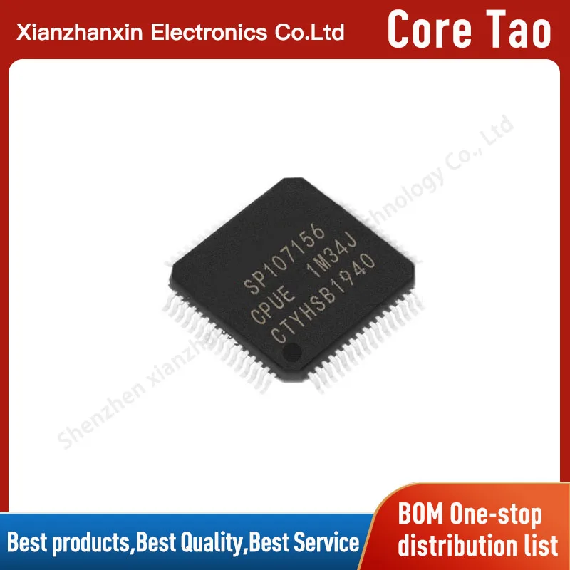 

2~10pcs/lot SP107156CFUE SP107156 QFP64 Single chip micro controller chip