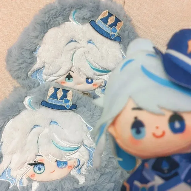 Аниме Genshin Impact Furina сумка для наушников Мягкая Плюшевая Кукла Игрушка кошелек