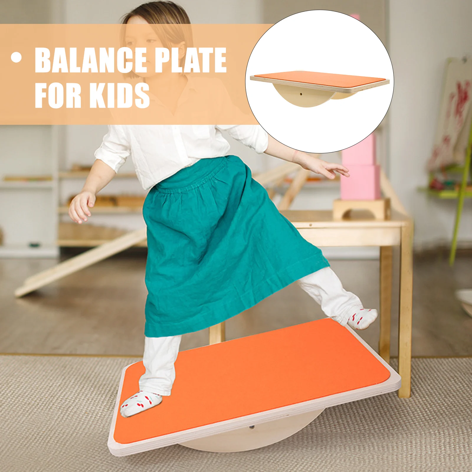 

Children's Balance Board Toys Autistic Kids Plaything Outdoor Puzzle Training Plate Wood Fitness Toddler