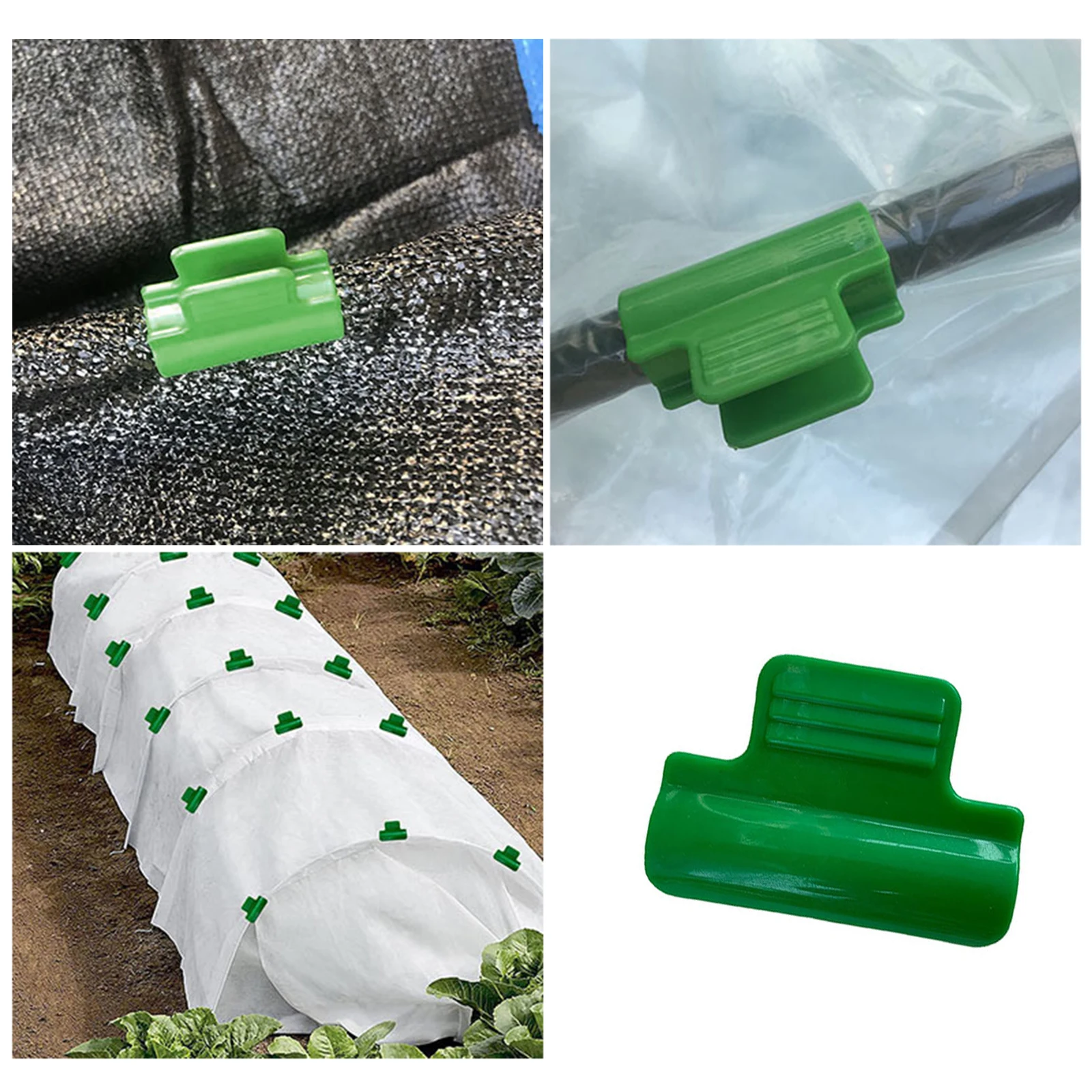 

10pcs Plant Stakes Pipe Clamps Greenhouse Clamps Clips For Outer Diameter Shed Film Row Cover Shading Netting Tunnel Hoop Clips