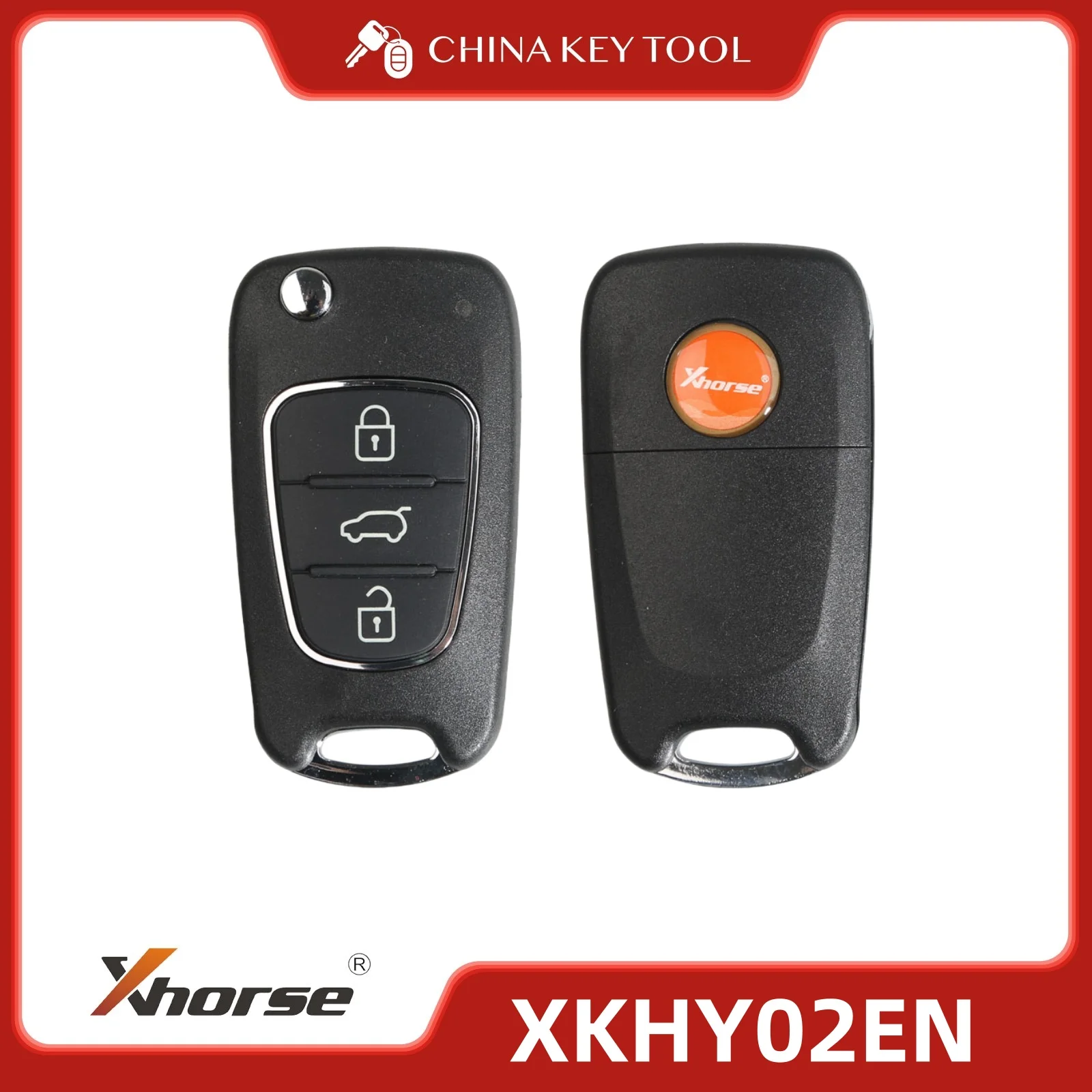 

1PCS Xhorse Wire Flip Remote 3 Buttons XKHY02EN