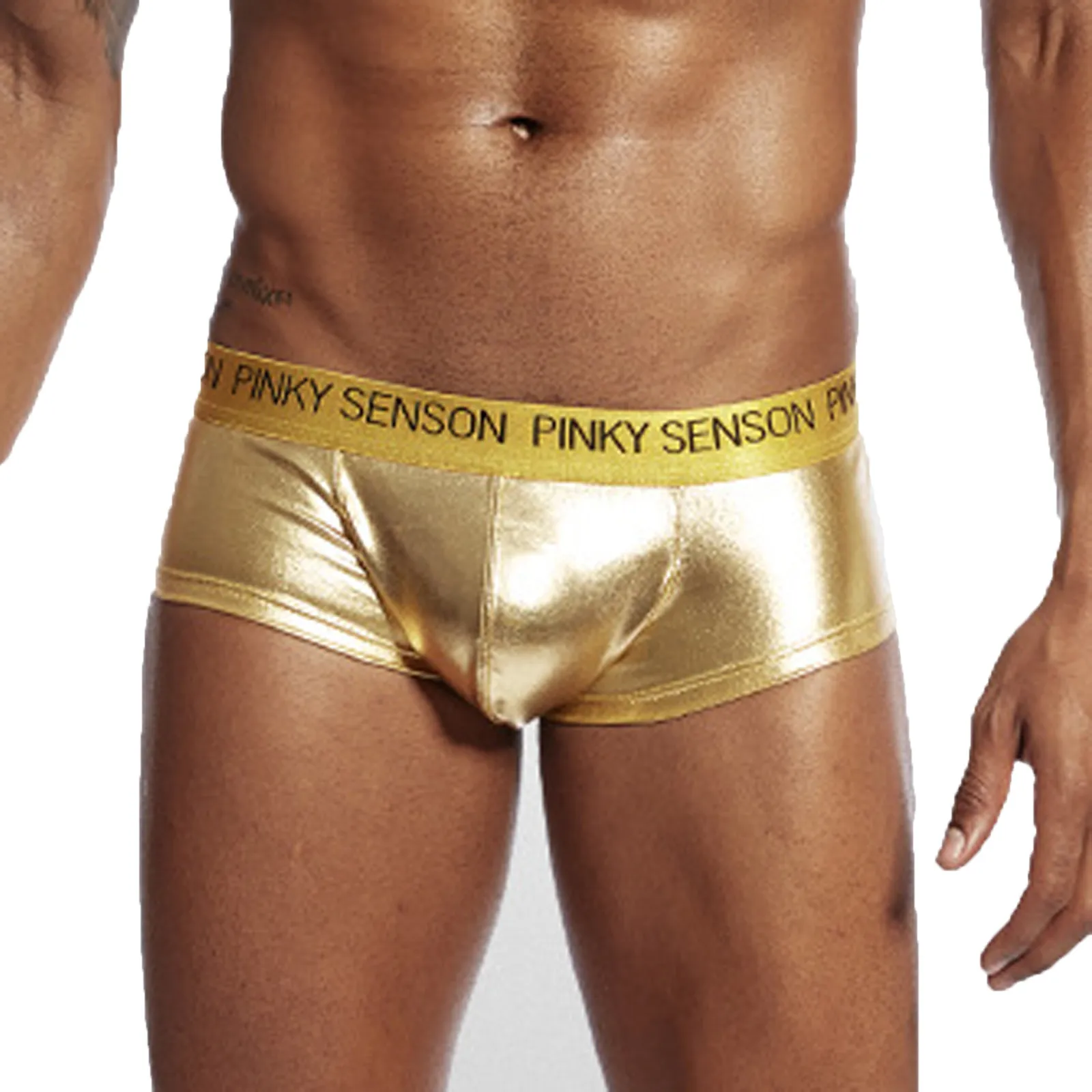 

Solid Color Boxer Bulge Pouch Shorts Shiny Men's Panties Letter Band Calzoncillos Slips U Convex Low Waist Hombre Cueca 2023