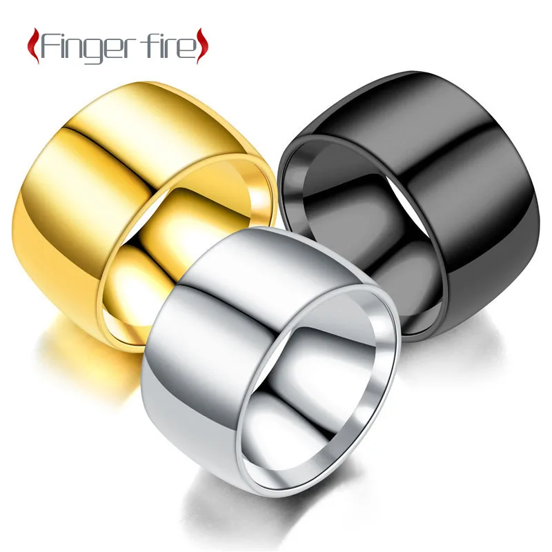 

Fashion Personality 12MM Wide Version Glossy Ring Exquisite Couple Jewelry