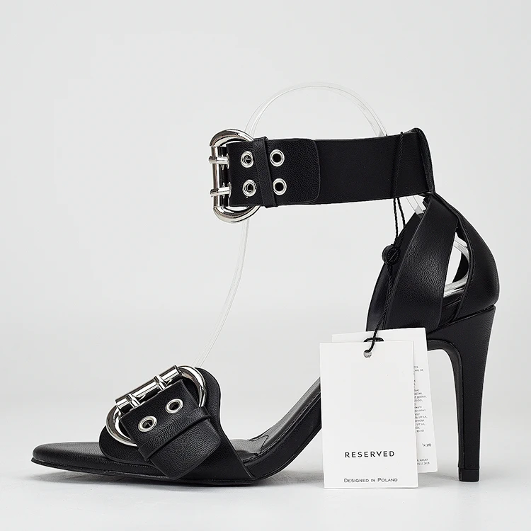 

Fashion Womens Shoes 2022 Female Sandal Buckle High Heels Large Size Luxury Comfort Girls High-heeled Studded Big Sexy Beige Sti