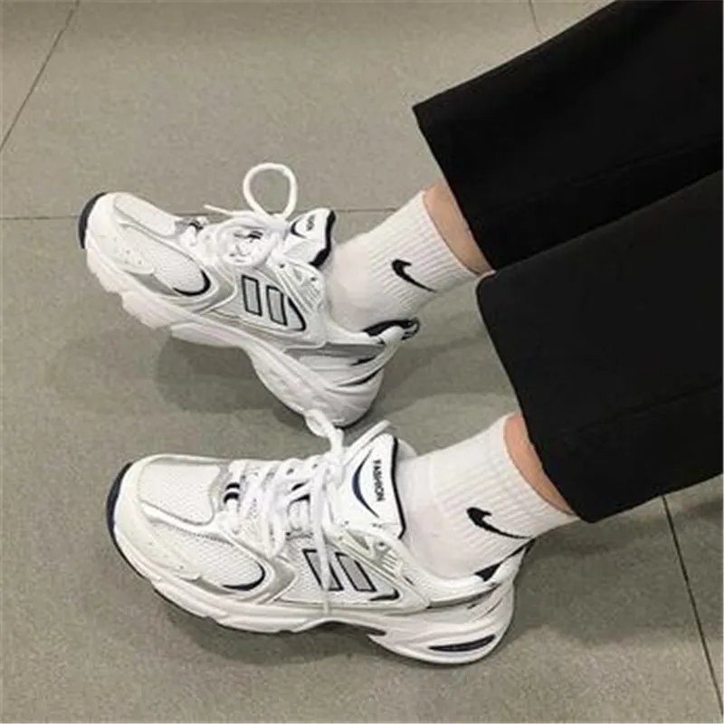 New Women Breathable PU Leather Sneakers Running Flat Shoes Sport Shoes Breathable Casual Shoes Women Chaussure Femme Sapatos
