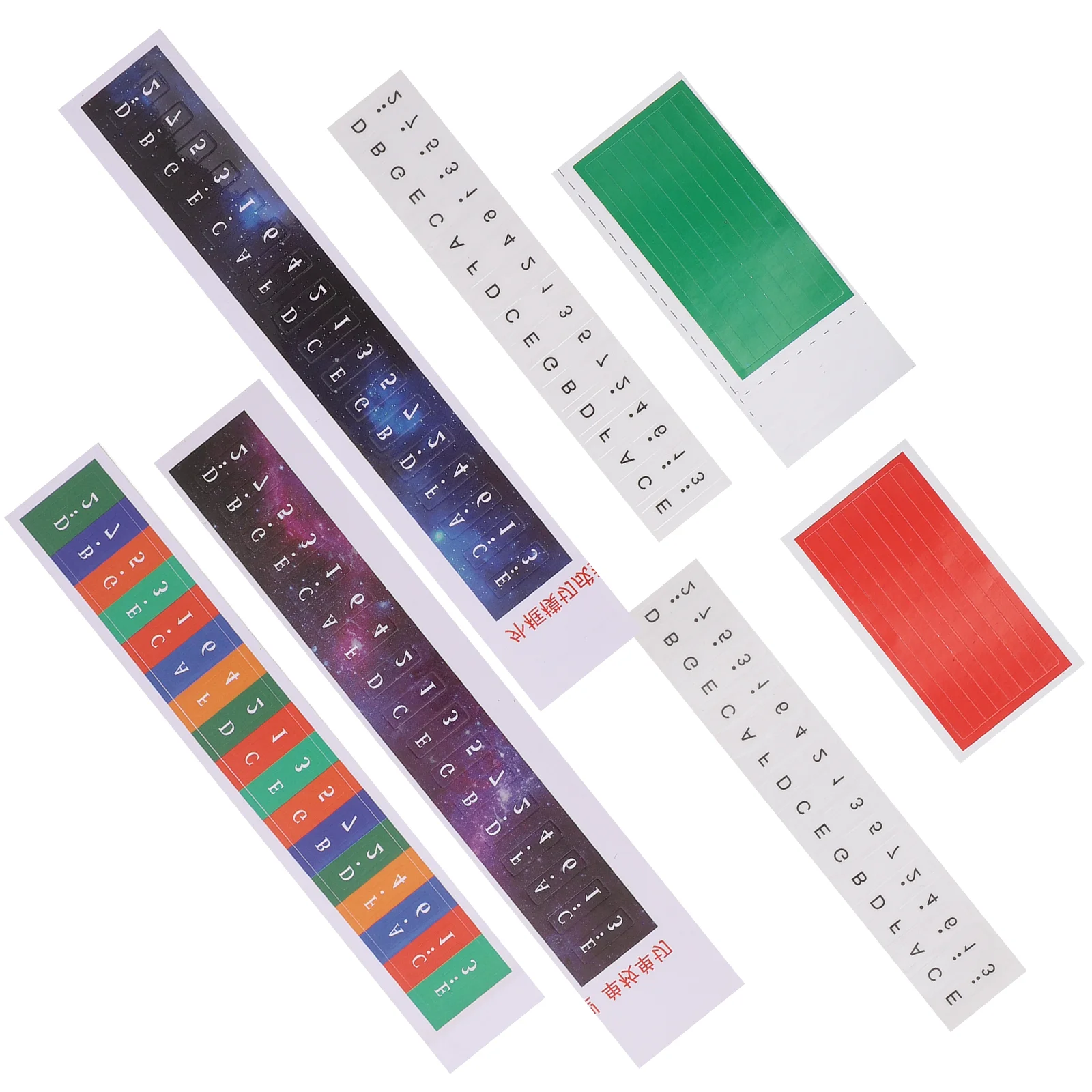 

5 Sets Finger Piano Note Sticker Thumb Stickers Reminder Kid Keyboard Parts Paper Instrument Accessories Label Staff Gauge Kit