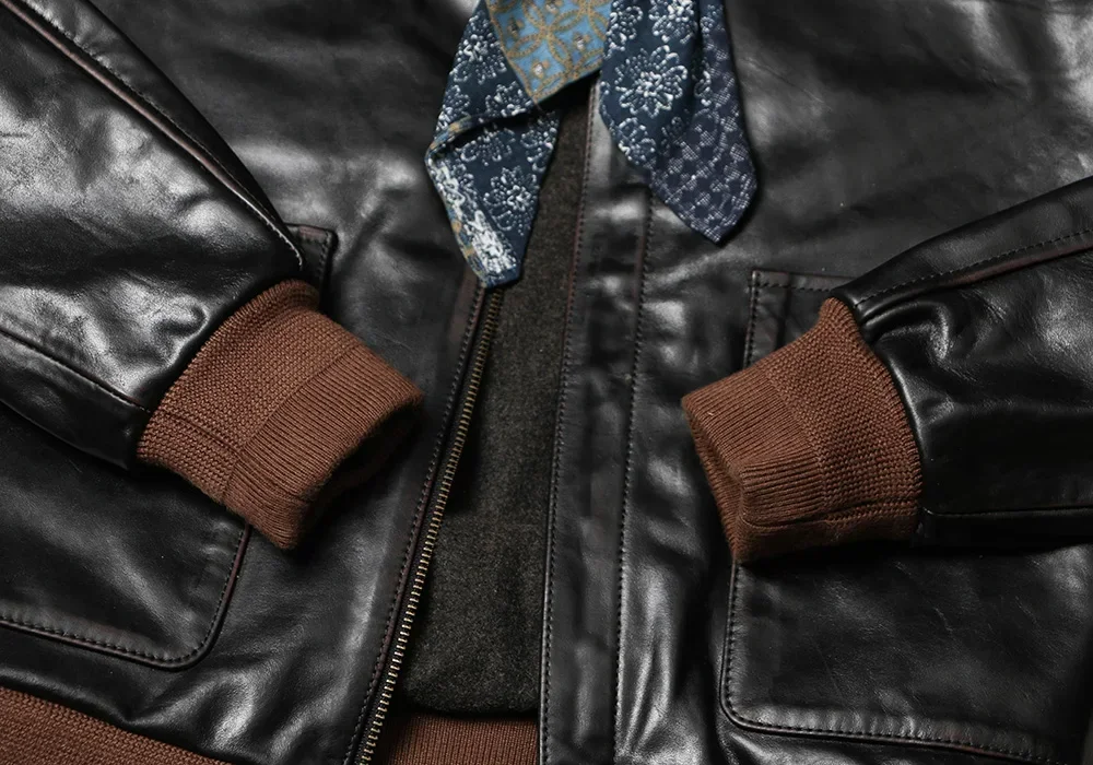 Мужская куртка из натуральной кожи Blunt Razor A2 облегающая кожаная с откидным