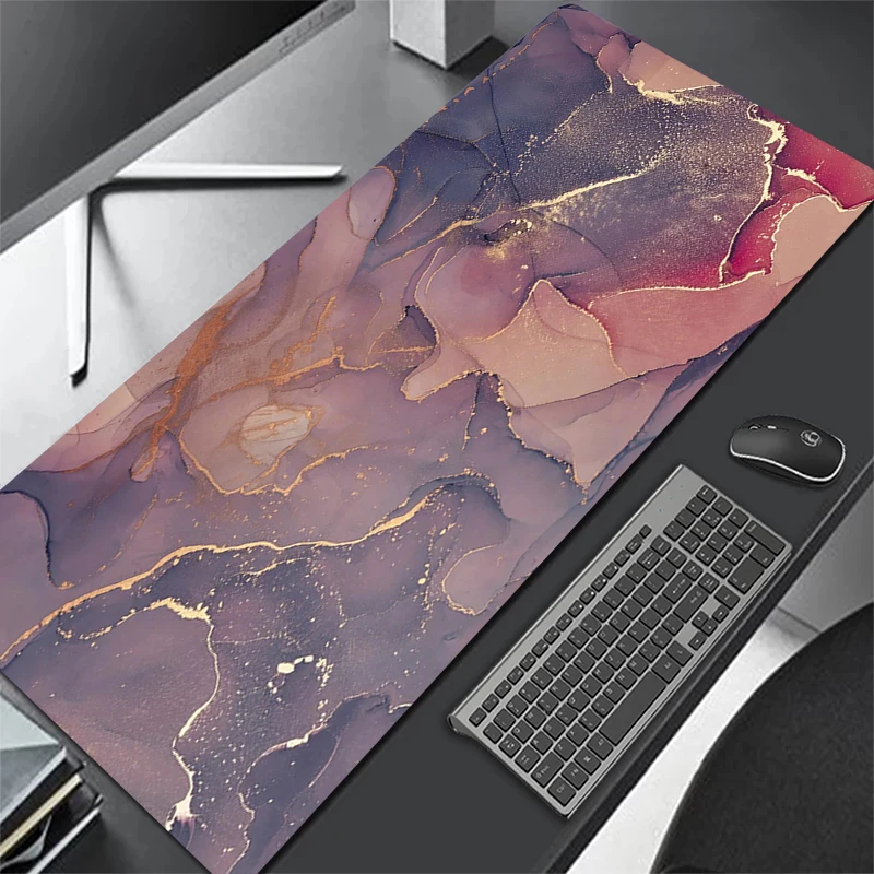 

Marble Colorful Art Large Size Mouse Pad Company Natural Rubber PC Computer Gaming Mousepad Desk Mat Locking Edge for CS GO Dota