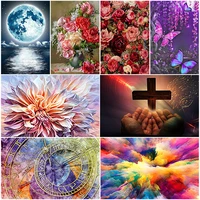 diy 5d diamond painting butterfly flower moon diamond embroidery abstract art picture rhinestone mosaic kit gift home decoration