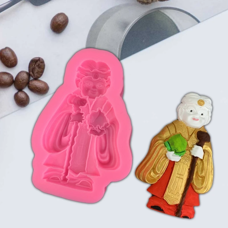 

2022 Soap Making Supplies Cake Decorating Tools Chinese God Goddess of Life Silicone Soap Mold Candle Molds Easy to Use Gift