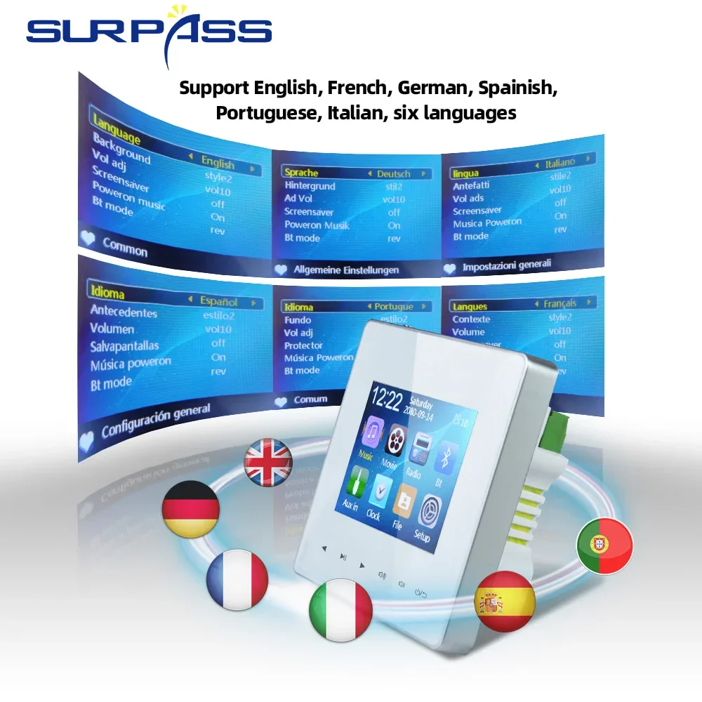 Домашняя фоновая музыкальная система мини-настенный усилитель Bluetooth-совместимый