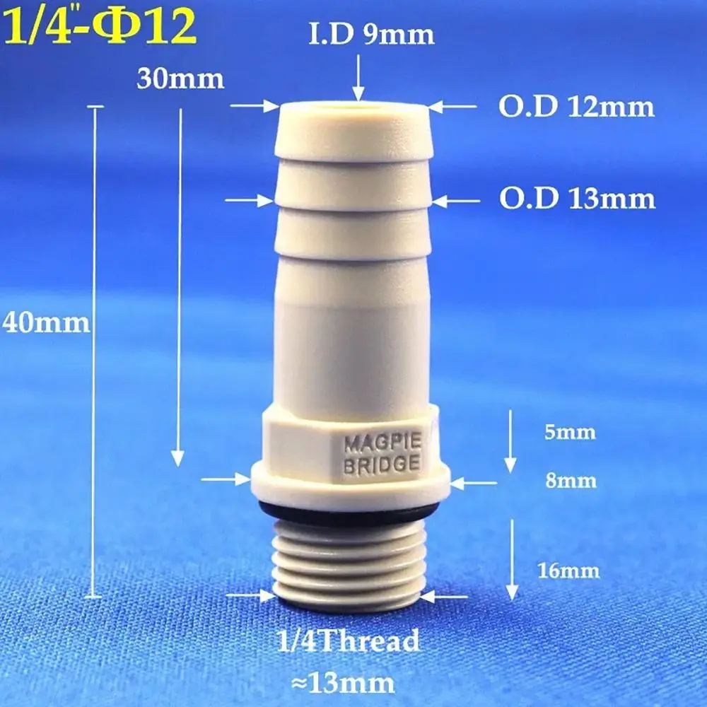 

Штуцер для пластикового шланга POM 1/4" 1/8" BSP 6/8/10/12 мм