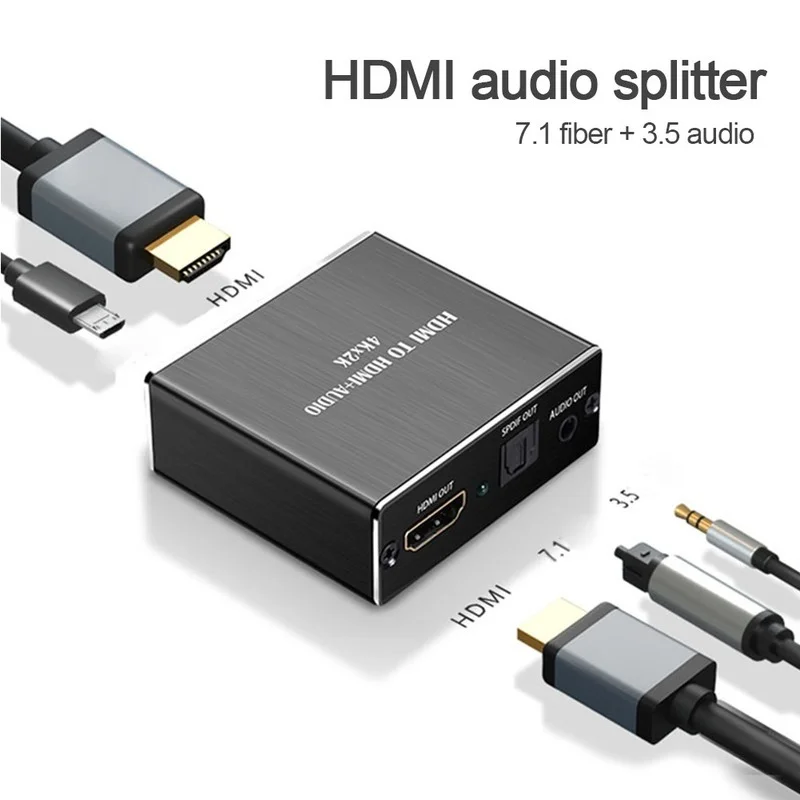 HDMI аудио сплиттер 4K * 2K до 7 1 оптического волокна + 3 5 к |