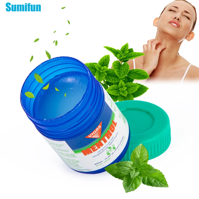 

White Cool Oil Peppermint Cream Cool Oil To Prevent Mosquito Bites Headache Stuffy Nose Muscle Aches Pain Relieving Ointment 40G
