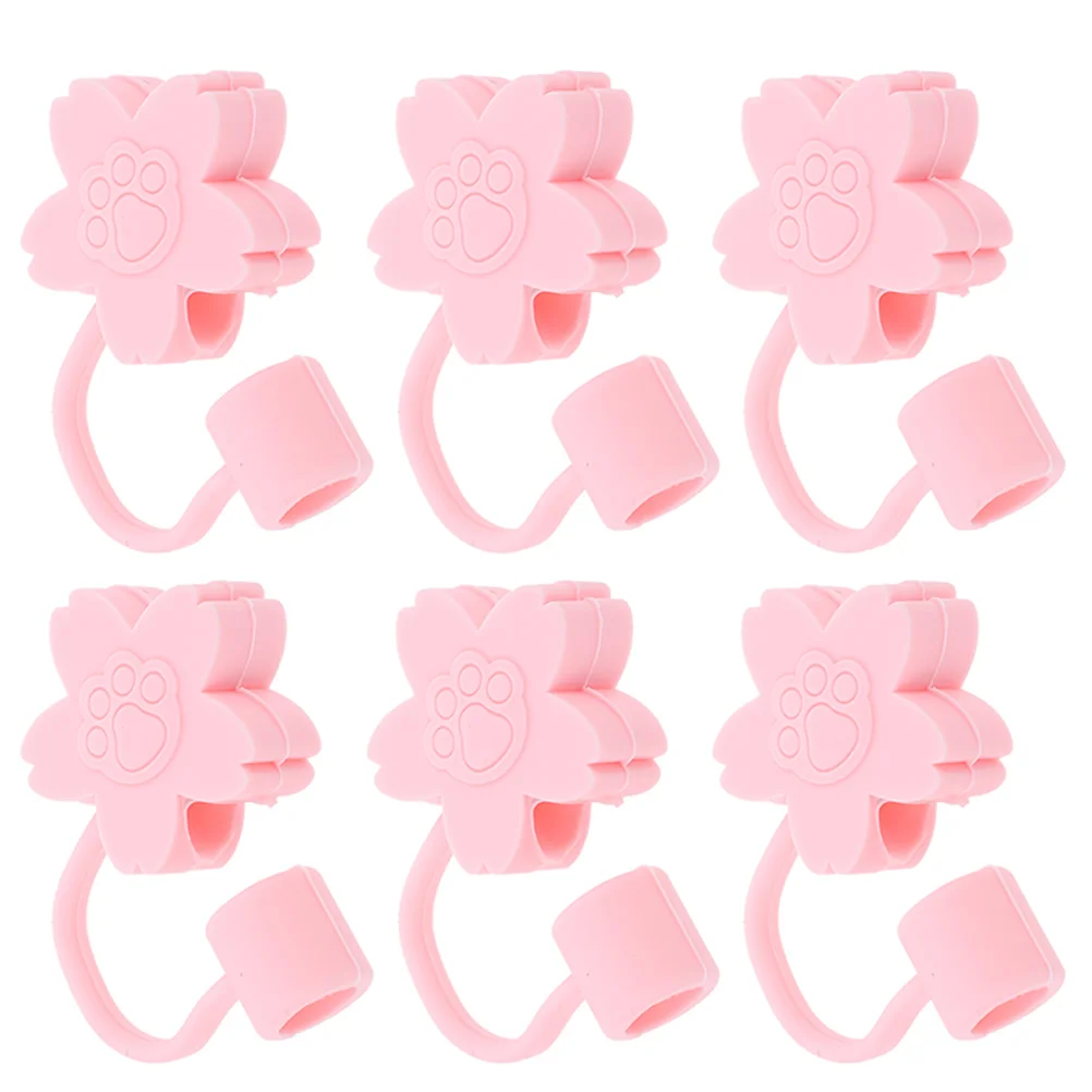 

6Pcs Toppers Straw Caps Straw Cover Straw Charms for Party Straws