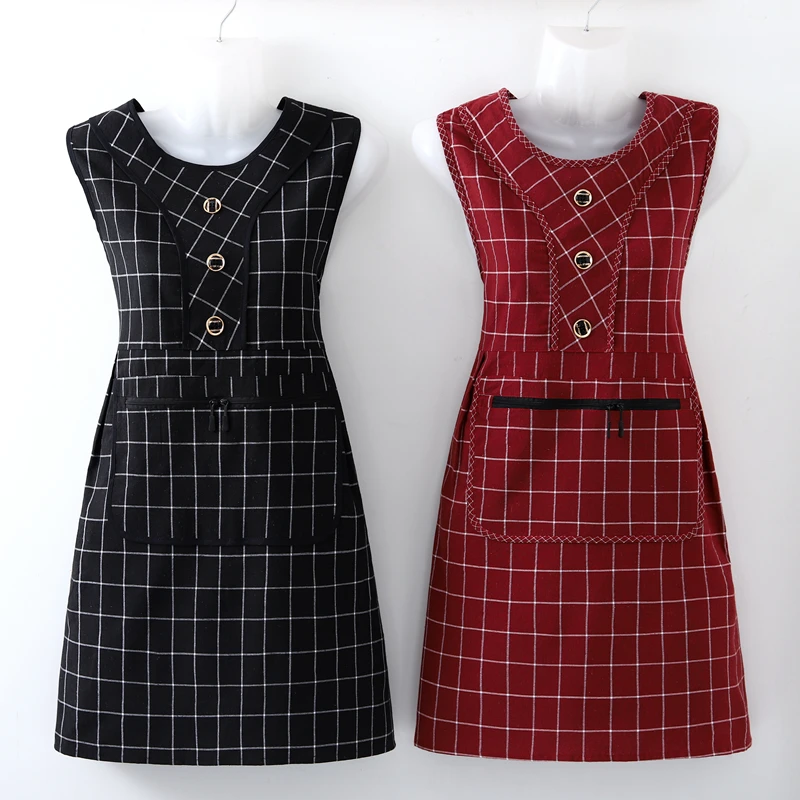 

New kitchen household cotton net red with the same lolita foreign style summer coverall overalls waistcoat