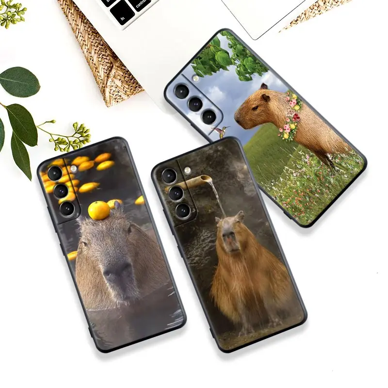

Funny Capybara Animal Silicone Case For Samsung Galaxy S23 Ultra S22 5G S21 S20 FE Cover For Galaxy S22 s23 S21 S10 Plus E Cases