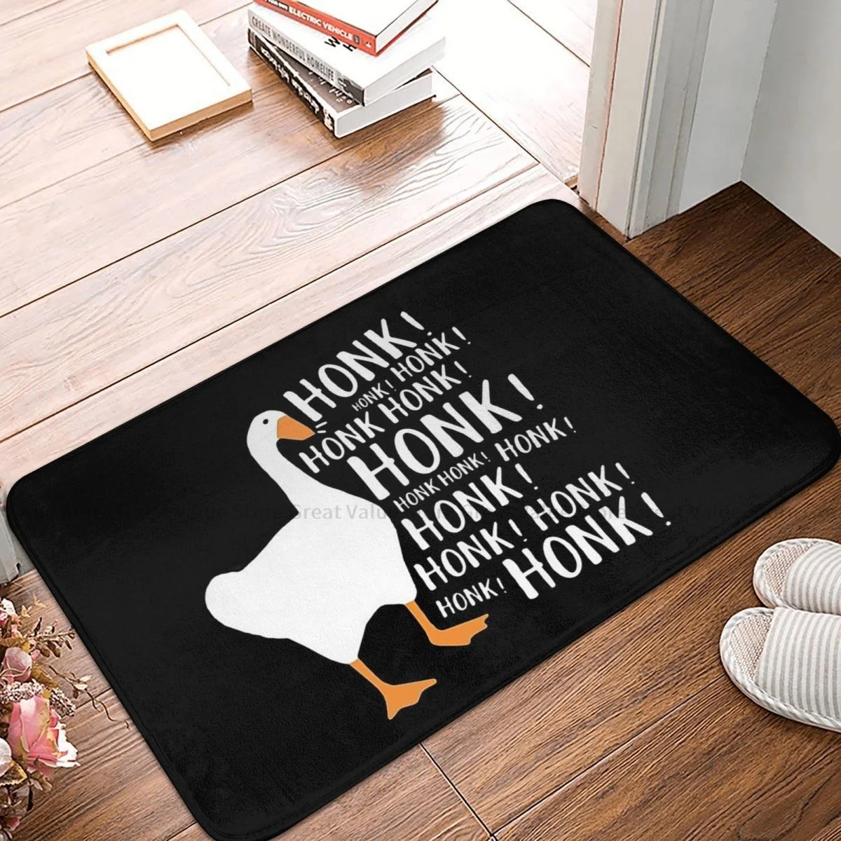 

Untitled Goose Honk Bell Game Internet Meme Non-slip Doormat Bath Mat Honkers Floor Carpet Entrance Door Rug Home Decorative