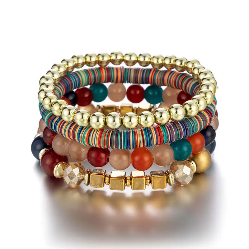 

Bohemia Multicolor Glass Bead Bracelet for Women Fashion Red Bead Bracelet Trendy Woman Refined Aesthetics Jewelry 2022