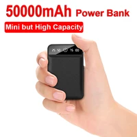 50000mah mini charger portable two way fast charging power bank digital display external battery for iphone xiaomi samsung
