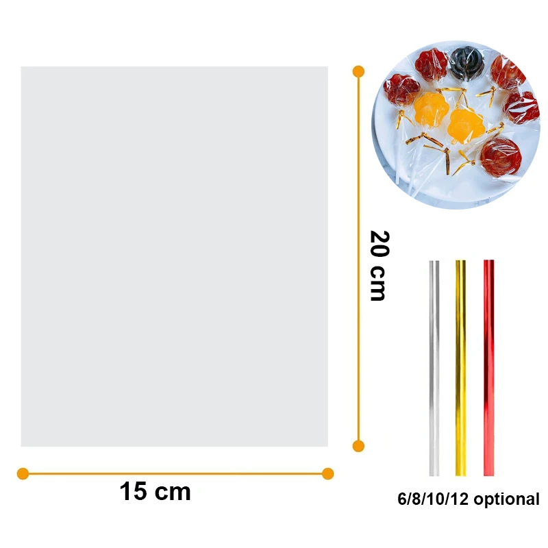 50/100 прозрачных бумажных пакетов прозрачные полиэтиленовые пакеты OPP конфеты