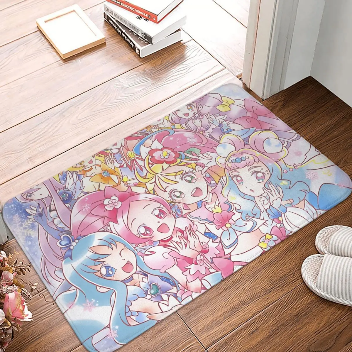 

Pretty Cure Precure Princess Anime Anti-Slip Rug Doormat Kitchen Mat Tropical Rouge Yuki Kiseki No Yubiwa Papaya Floor Carpet