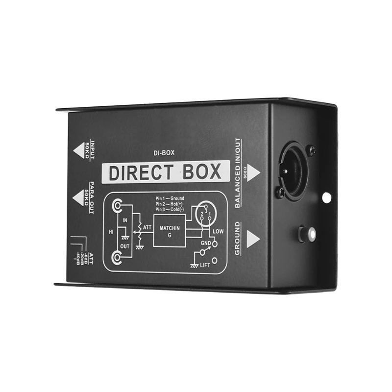 Пассивный преобразователь DI-Box прямого впрыска сбалансированный и