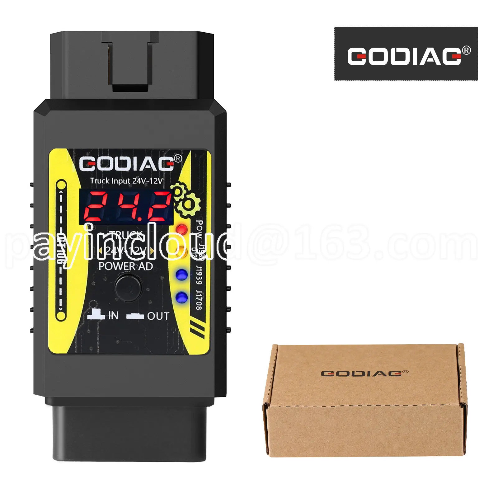 

Godiag Gt106 24V to 12V Heavy Duty Truck Adapter Power Adapter