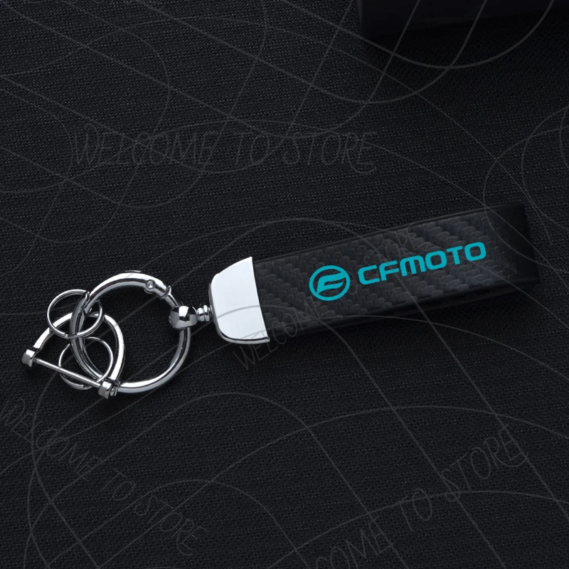 

Мотоциклетный брелок из искусственной кожи для CFMOTO с логотипом NK300 NK650 300SR 450SR 800MT, брелок из углеродного волокна, аксессуары для мотоциклетных брелоков из цинкового сплава