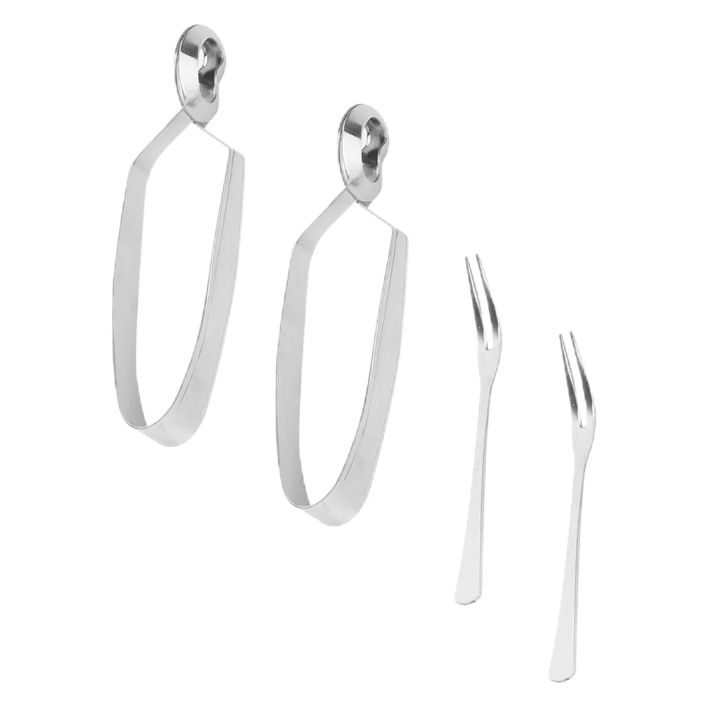 

4Pcs Stainless Steel Escargot Tong French Baked Snails Fork Kitchen Tableware