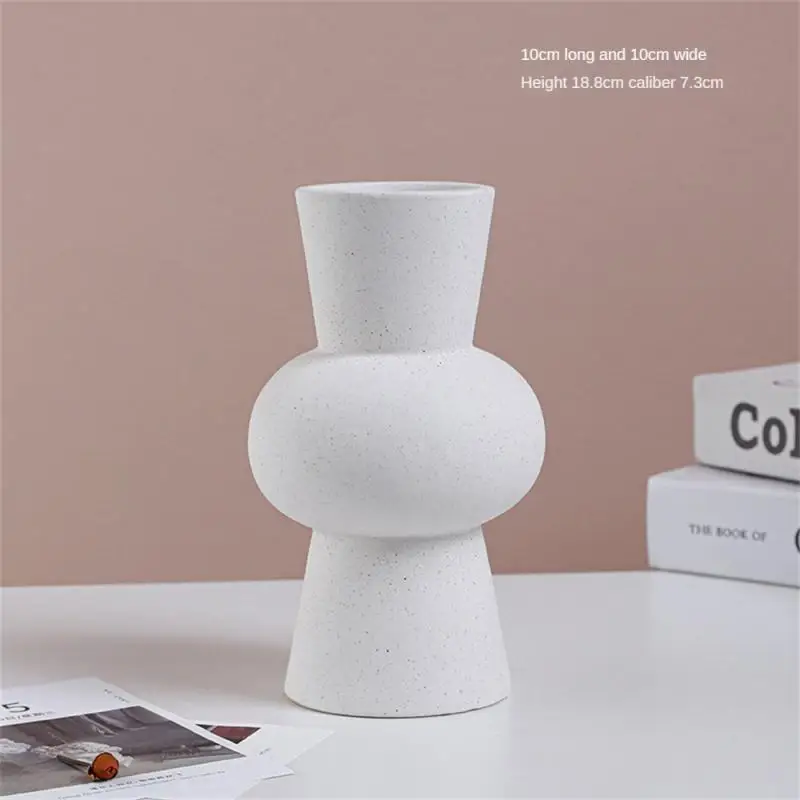 

Handcrafted Tabletop Vase Unique Multi Scene Handicrafts Ceramic Home Furnishings Flower Racks Creative Vases White