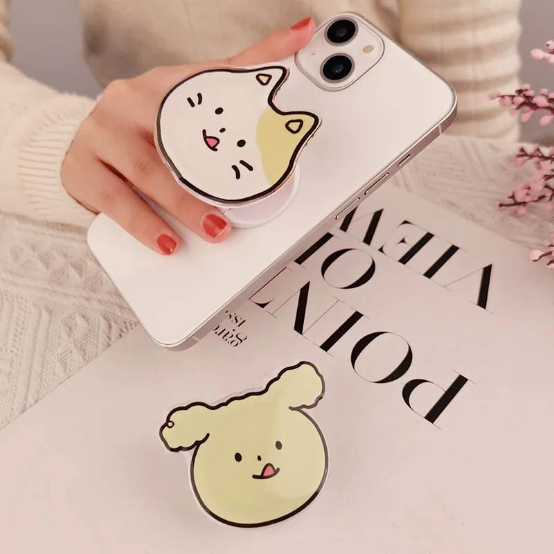 

Bracket Cartoon Cute Cat Female Support Frame Mobile Phone Shell Universal Finger Buckle Mobile Phone Ring Buckle Telescopic
