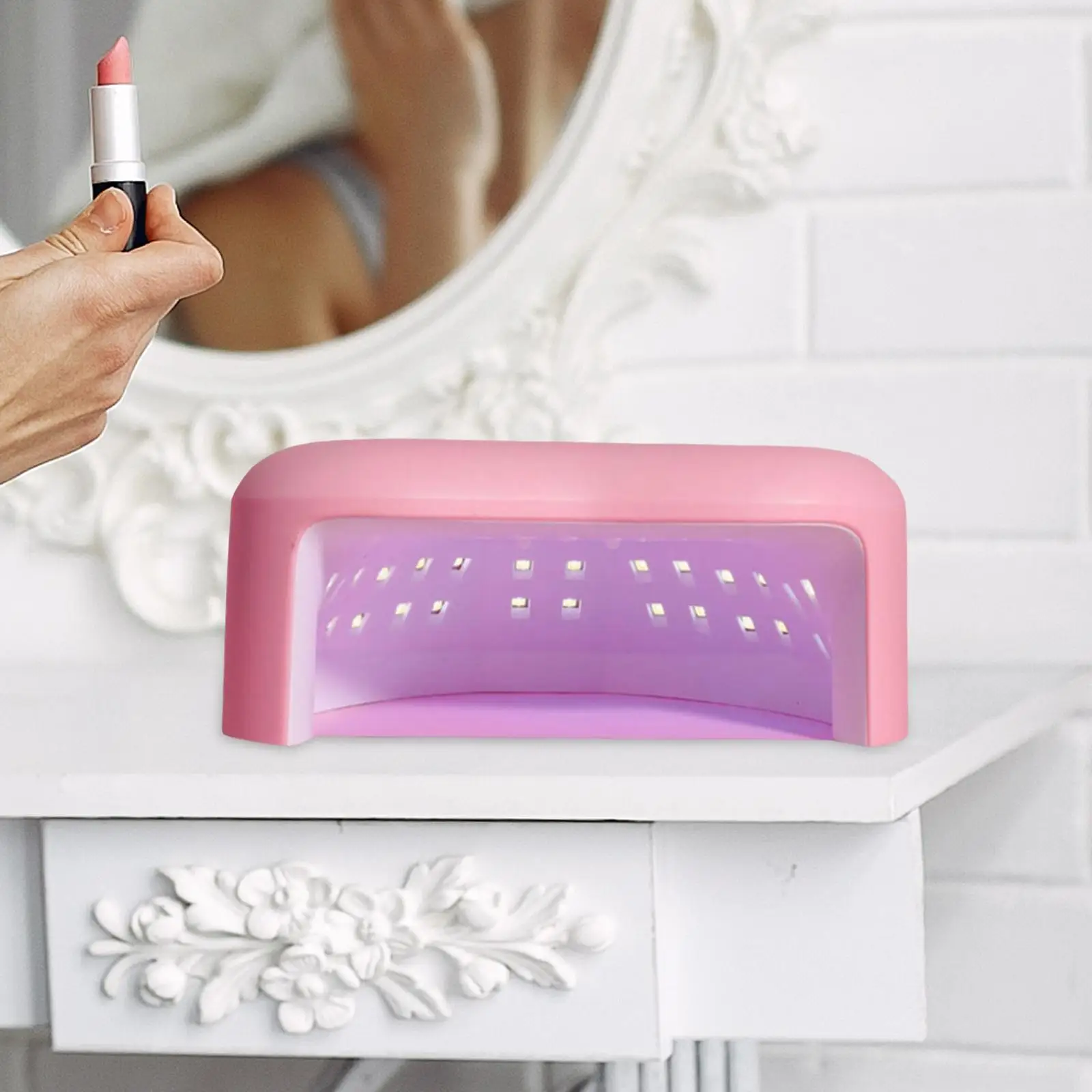 

LED Nail Lamp 280W Professional Nail Tools Quick Drying Pink Nail Dryer for Home DIY