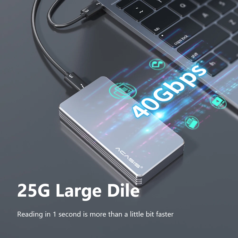 

Корпус Acasis Thunderbolt 3 NVME M.2 SSD, алюминиевый корпус типа C 40 Гбит/с, внешний жесткий диск HDD, док-станция, корпус NVME для ПК