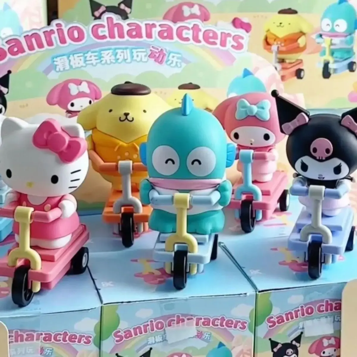 Оригинальные персонажи Sanrio серия скутеров слепая коробка игрушки подарок